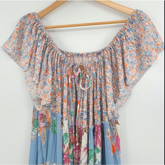 Vintage Gordon L Clarke Floral Tier Maxi Dress - Picture 4 of 8